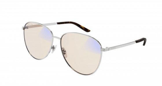 Gucci GG0945SA Sunglasses, 005 - SILVER with YELLOW lenses