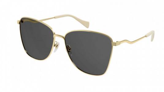 Gucci GG0970S Sunglasses, 001 - GOLD with GREY lenses