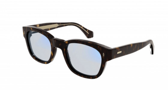 Cartier CT0278S Sunglasses, 005 - HAVANA with LIGHT BLUE lenses