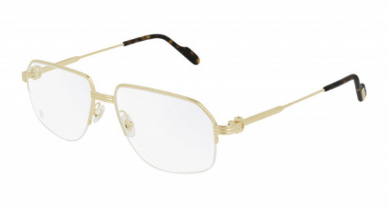 Cartier CT0285O Eyeglasses, 002 - GOLD with TRANSPARENT lenses