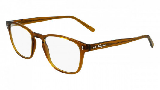 Ferragamo SF2913 Eyeglasses, (219) TRASPARENT MUSTARD