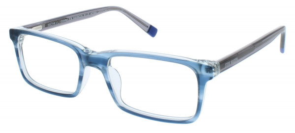 Steve Madden HARKEN Eyeglasses, Blue Horn Crystal