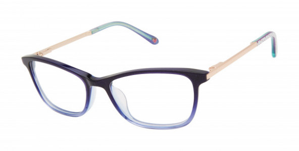 Lulu Guinness LK033 Eyeglasses, Purple Glitter (PUR)