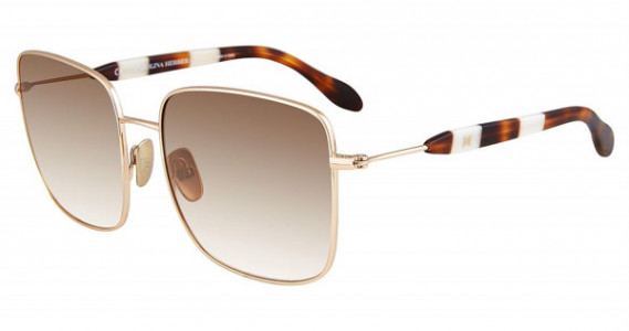 Carolina Herrera SHN060M Sunglasses, Gold Black 0300
