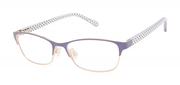 Lulu Guinness LK034 Eyeglasses, Purple/Rose Gold (PUR)
