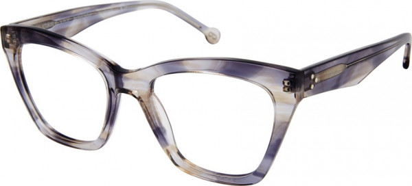 Colors In Optics C1132 ELLA Eyeglasses, GRY GREY WOOD CRYSTAL
