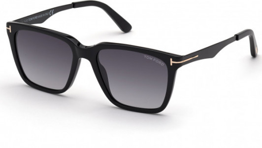 Tom Ford FT0862 GARRETT Sunglasses, 01B - Shiny Black / Shiny Black