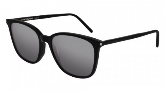 Saint Laurent SL 325/K Sunglasses, 002 - BLACK with SILVER lenses