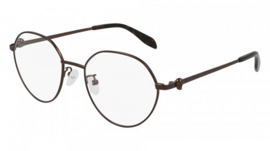 Alexander McQueen AM0319O Eyeglasses, 003 - BROWN