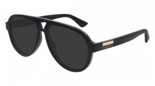 Gucci GG0767S Sunglasses, 005 - BLACK with GREY polarized lenses