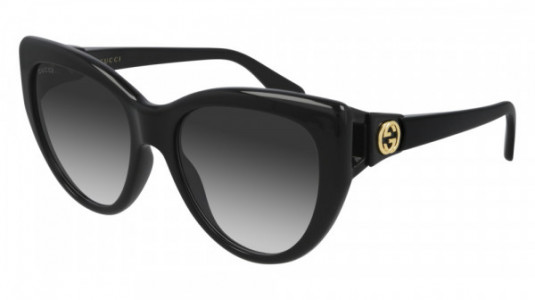 Gucci GG0877S Sunglasses, 001 - BLACK with GREY lenses