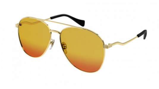 Gucci GG0969S Sunglasses, 004 - GOLD with YELLOW lenses