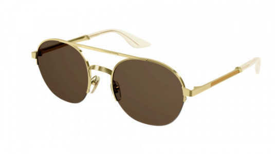 Gucci GG0984S Sunglasses, 002 - GOLD with BROWN lenses