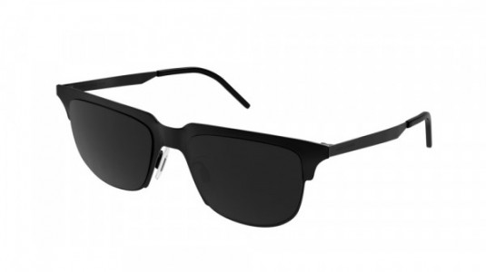 Saint Laurent SL 420 SLIM METAL Sunglasses, 001 - BLACK with BLACK lenses