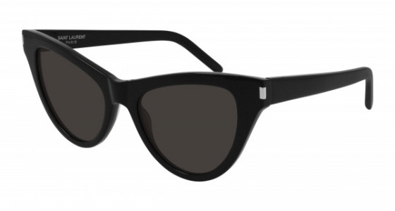 Saint Laurent SL 425 Sunglasses, 001 - BLACK with BLACK lenses