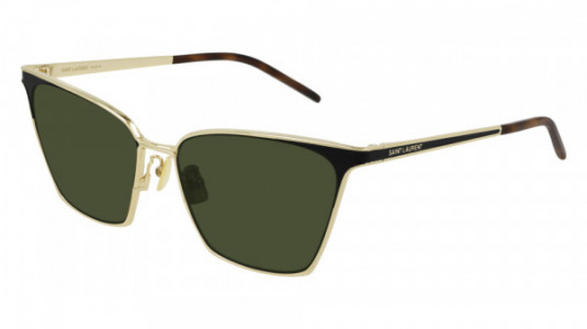 Saint Laurent SL 429 Sunglasses, 002 - GOLD with GREEN lenses