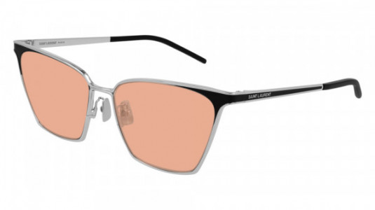 Saint Laurent SL 429 Sunglasses, 004 - SILVER with BROWN lenses
