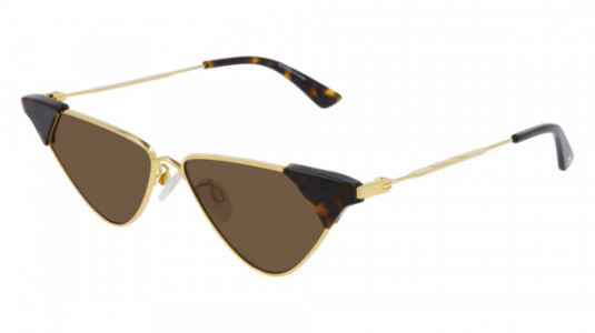 McQ MQ0266S Sunglasses, 002 - GOLD with BROWN lenses