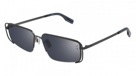 McQ MQ0311S Sunglasses, 003 - RUTHENIUM with BLUE lenses
