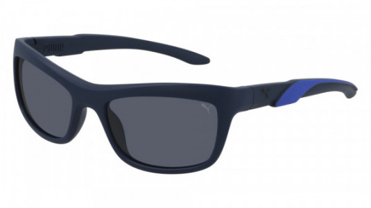 Puma PU0323S Sunglasses, 005 - BLUE with BLUE polarized lenses