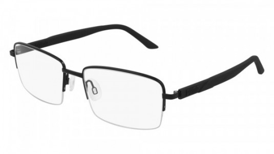 Puma PU0332O Eyeglasses, 001 - BLACK with TRANSPARENT lenses