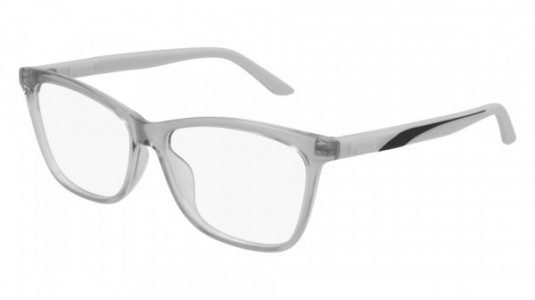 Puma PU0335O Eyeglasses, 004 - CRYSTAL with GREY temples and TRANSPARENT lenses