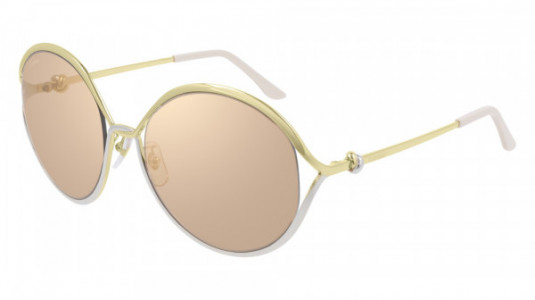 Cartier CT0226SA Sunglasses, 002 - GOLD with BROWN lenses