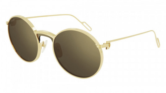 Cartier CT0274S Sunglasses, 002 - GOLD with BROWN lenses