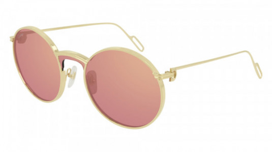 Cartier CT0274S Sunglasses, 003 - GOLD with RED lenses