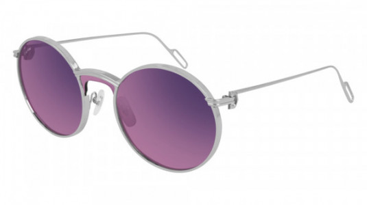 Cartier CT0274S Sunglasses, 004 - SILVER with PINK lenses