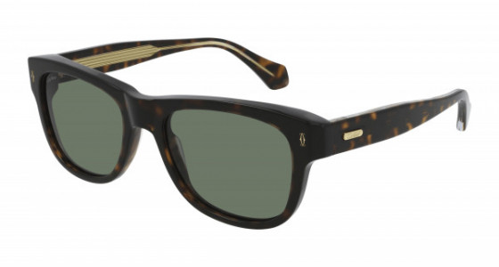 Cartier CT0277S Sunglasses, 002 - HAVANA with GREEN lenses