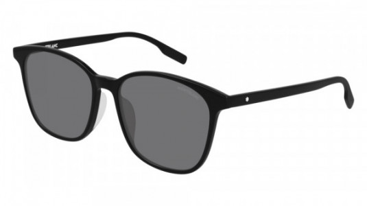Montblanc MB0151SA Sunglasses, 001 - BLACK with GREY lenses