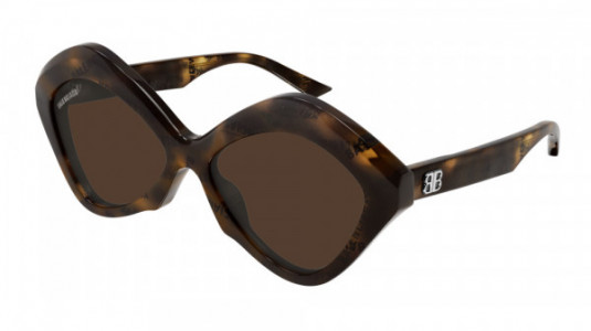 Balenciaga BB0125S Sunglasses, 006 - HAVANA with BROWN lenses