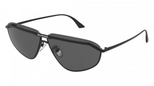 Balenciaga BB0138S Sunglasses, 001 - BLACK with GREY lenses