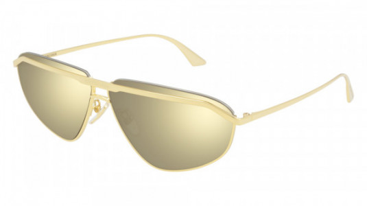 Balenciaga BB0138S Sunglasses, 003 - GOLD with GOLD lenses