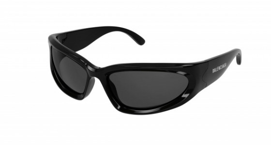 Balenciaga BB0157S Sunglasses, 001 - BLACK with GREY lenses