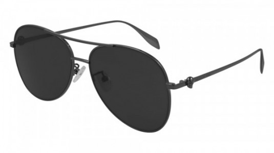 Alexander McQueen AM0274S Sunglasses, 001 - RUTHENIUM with GREY lenses