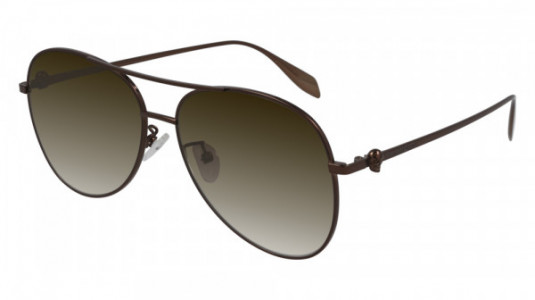 Alexander McQueen AM0274S Sunglasses, 002 - BROWN with BROWN lenses
