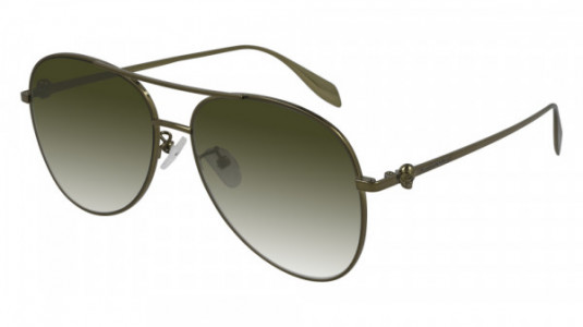 Alexander McQueen AM0274S Sunglasses, 004 - GREEN with GREEN lenses