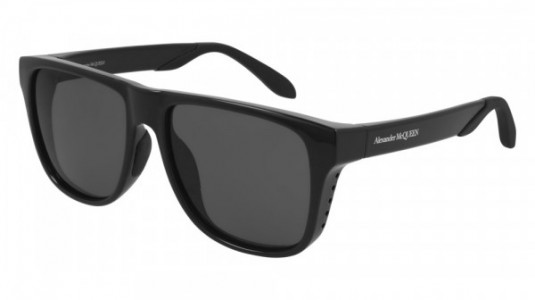 Alexander McQueen AM0292SA Sunglasses, 001 - BLACK with GREY lenses