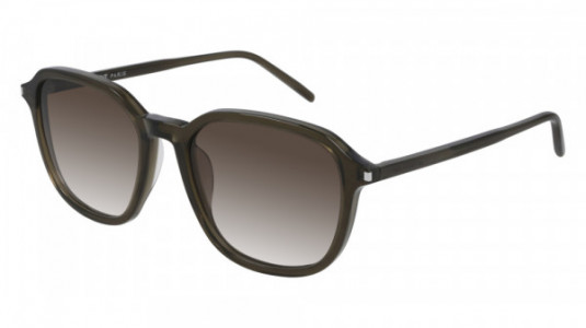 Saint Laurent SL 385 Sunglasses, 004 - GREEN with BROWN lenses
