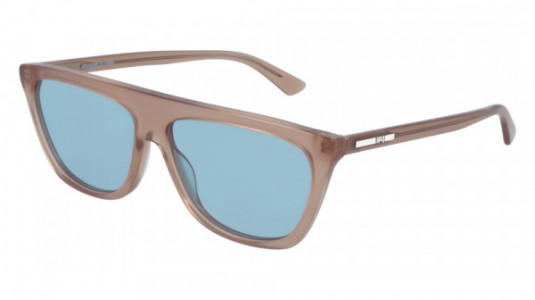 McQ MQ0273S Sunglasses, 003 - BROWN with LIGHT BLUE lenses