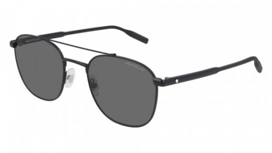 Montblanc MB0114S Sunglasses, 001 - BLACK with GREY lenses