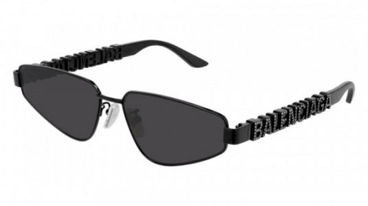 Balenciaga BB0107S Sunglasses, 004 - BLACK with GREY lenses