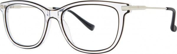 Kensie Ironic Eyeglasses, Black Edging