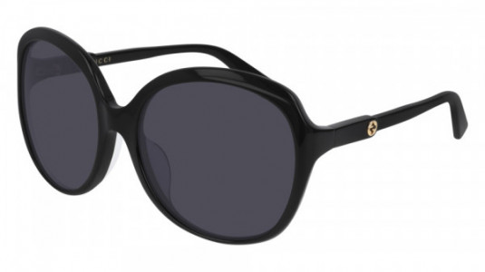 Gucci GG0489SA Sunglasses, 001 - BLACK with GREY lenses