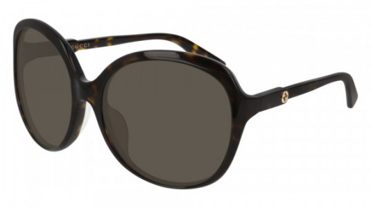 Gucci GG0489SA Sunglasses, 002 - HAVANA with BROWN lenses