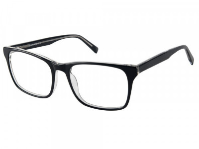 Baron BZ150 Eyeglasses, Black Over Crystal