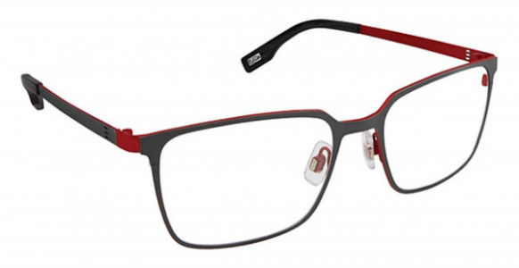 Evatik E-9175 Eyeglasses, (974) CHARCOAL RED