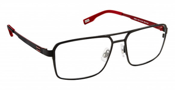 Evatik E-9166 Eyeglasses, (945) BLACK RED